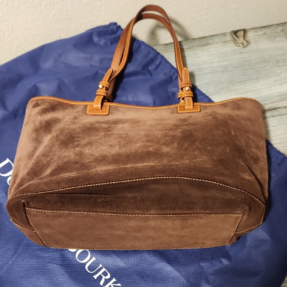 Dooney & Bourke Brown Tote Bag with Leather Trim - Picture 13 of 14